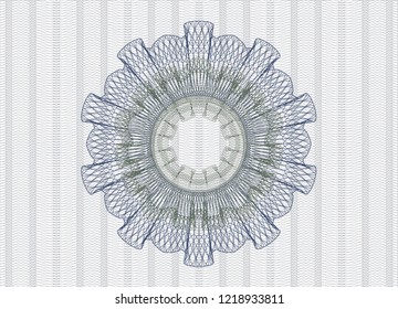 Blue and green passport money style rossete