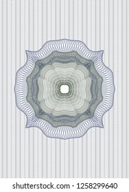 Blue and green passport rosette