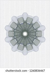 Blue and green passport rosette