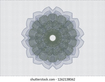 Blue and green passport rosette