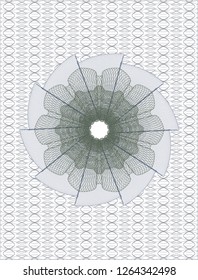 Blue and green passport rosette