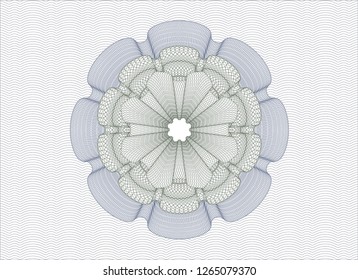Blue and green passport rosette