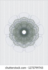 Blue and green passport rosette