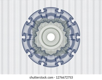 Blue and green passport rosette
