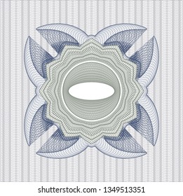 Blue and green passport rosette
