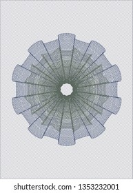 Blue and green passport rosette