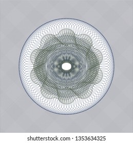 Blue and green passport rosette