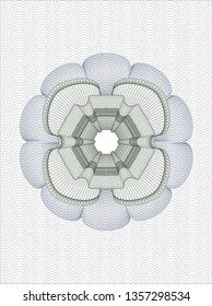 Blue and green passport rosette