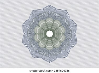 Blue and green passport rosette