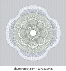 Blue and green passport rosette