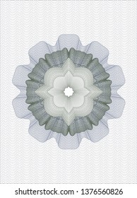 Blue and green passport rosette