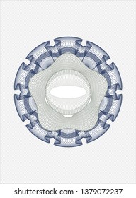 Blue and green passport rosette