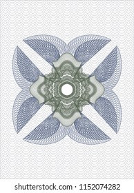 Blue and green passport rossete