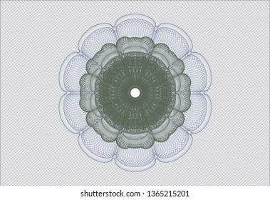Blue and green passport style rosette