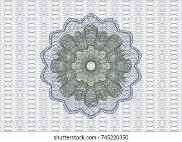 Blue and green passport style rossete
