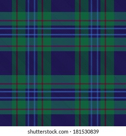 Blue And Green Plaid Tartan Seamless Pattern Background 1