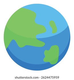 Blue and green planet earth globe rotating in space, representing global issues