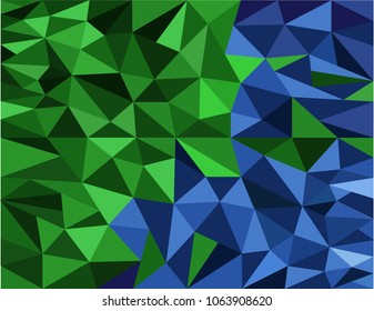 Blue green polygon texture background