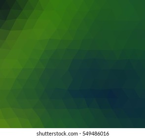 Blue and green polygonal illustration with triangle. Geometric background.