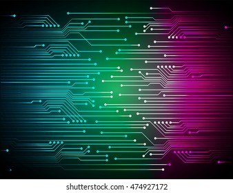 blue green purple abstract cyber future technology concept background, illustration, circuit board, binary code