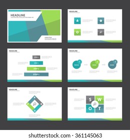 Blue green Purple presentation template Infographic elements flat design set for brochure flyer leaflet marketing advertising
