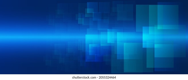 Blue and green rectangle technology abstract technology innovation concept vector background and glowing light with some Elements of this image 