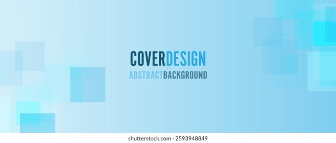 Blue and green rectangle technology abstract technology innovation concept vector cover template design background