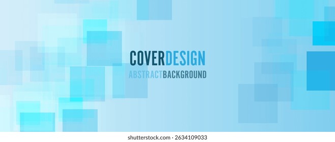 Blue and green rectangle technology abstract technology innovation concept vector cover template design background