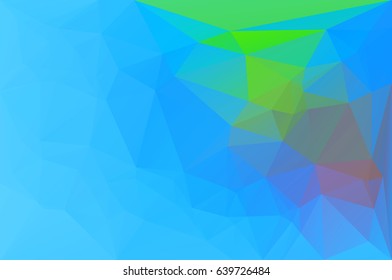 Blue green red abstract low poly geometric background