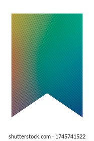 Blauer grüner und roter Farbverlauf Fahnen Design, Label Tag Produktdekoration Verkauf Karte Emblem Einladung und Premium Thema Vector Illustration