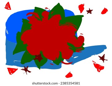 Blue, green and red graffiti speech bubble. Abstract modern Messaging sign street art decoration, Discussion icon performed in urban painting style.