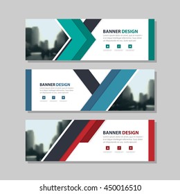 Blue green red triangle abstract corporate business banner template, horizontal advertising business banner layout template flat design set , clean abstract cover header background for website design