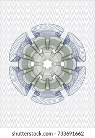 Blue and green rosette