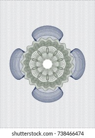 Blue and green rosette