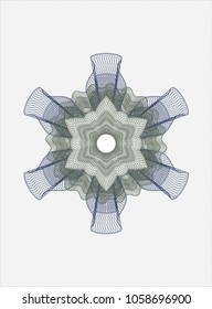    Blue and green rosette. LiBlue and green linear rosettenear Illustration.