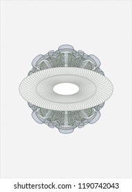 Blue and green rosette. Linear Illustration.