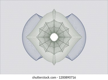 Blue and green rosette. Linear Illustration.