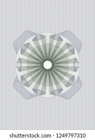 Blue and green rosette. Linear Illustration.