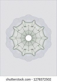 Blue and green rosette. Linear Illustration.