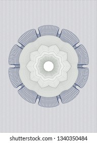 Blue and green rosette. Linear Illustration.