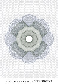Blue and green rosette. Linear Illustration.