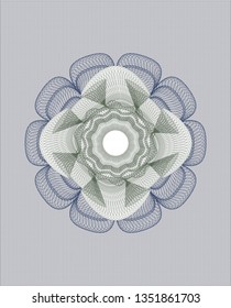 Blue and green rosette. Linear Illustration.