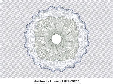 Blue and green rosette. Linear Illustration. Vector, Detailed.