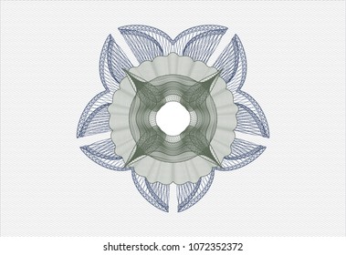  Blue and green rosette or money style emblem