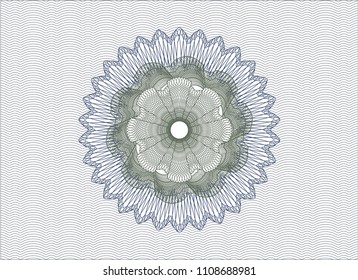  Blue and green rosette (money style emblem)