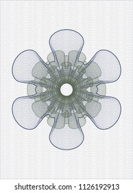 Blue and green rosette (money style emblem)
