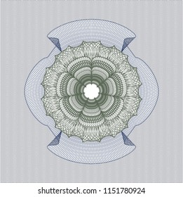 Blue and green rosette (money style emblem)