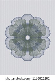 Blue and green rosette (money style emblem)