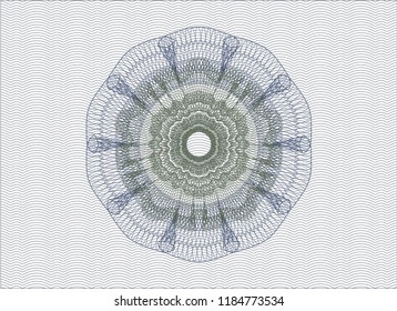 Blue and green rosette (money style emblem)