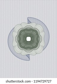 Blue and green rosette (money style emblem)
